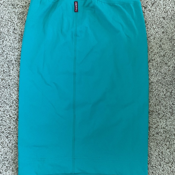 Hard tail Forever mermaid aqua midi pencil skirt size M NWT - Picture 6 of 6